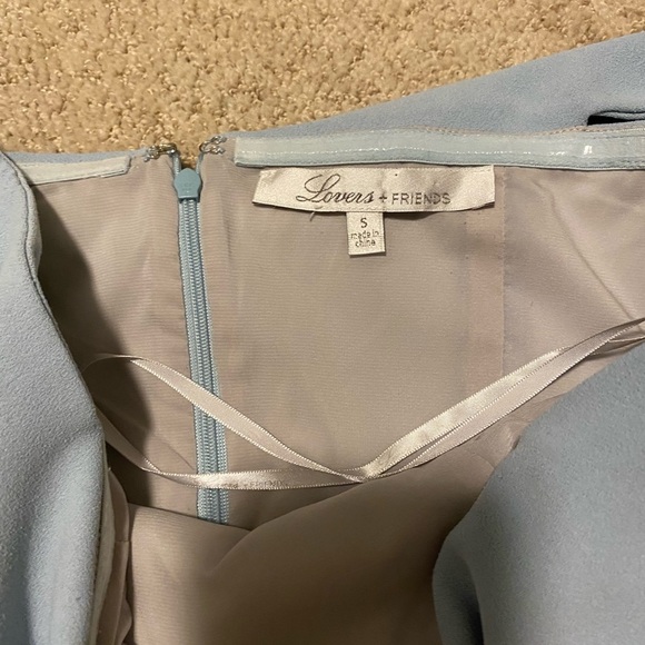 Lovers and Friends Danica silver blue off shoulder maxi gown - Picture 5 of 7